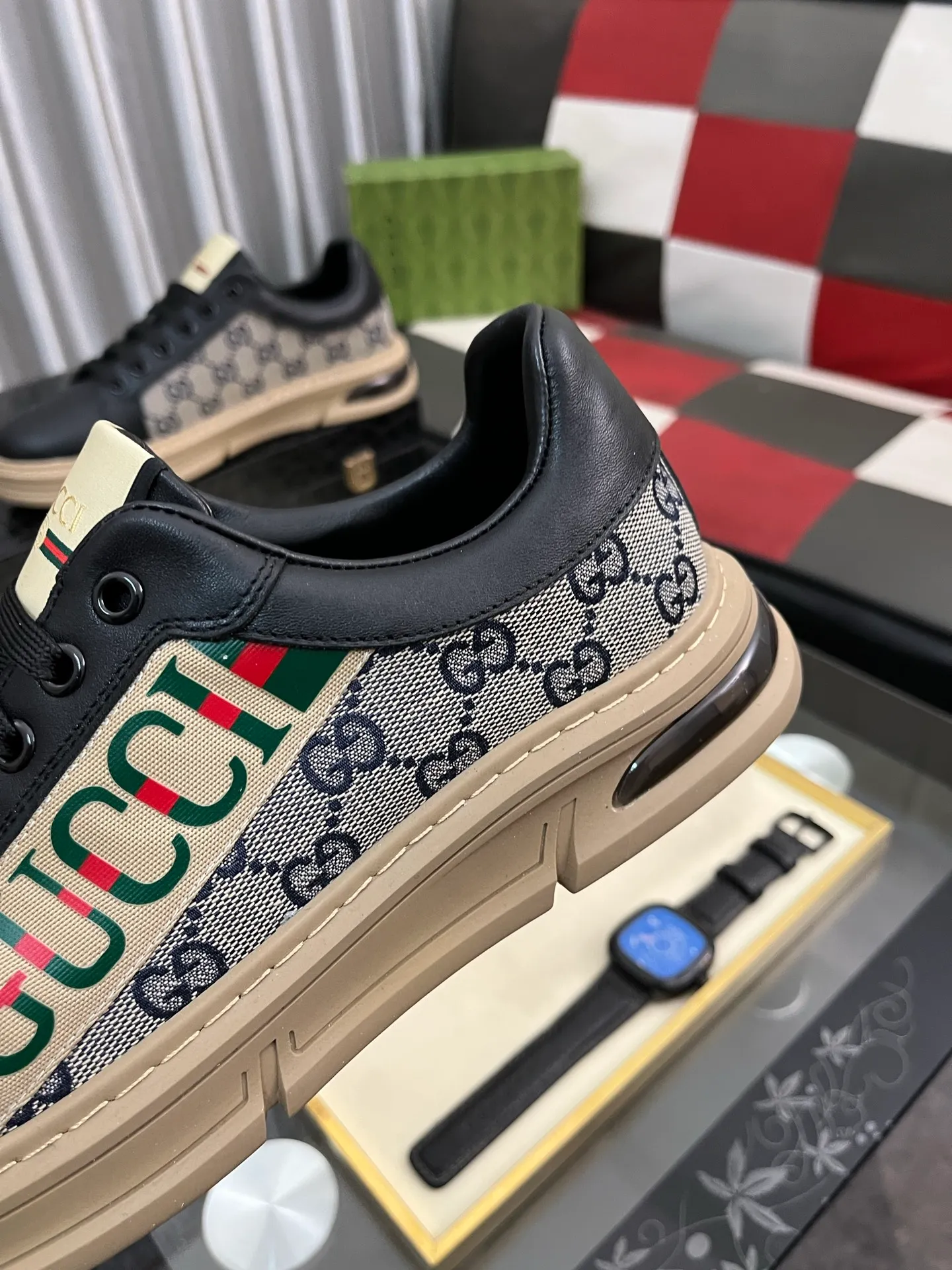 Men's shoes 💰400⌚️⌚️《GUCCI*》The latest hot-selling casual shoes, top brand [seduce] luxury~purchase, top~quality. [Strong] The upper is made of imported breathable cowhide stitching fabric material ➕ Breathable sheepskin feet (•) Fine workmanship. Code number: 38-442️⃣Colors available
